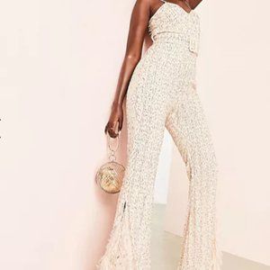 Sequin Gold and Silver Nude Jumpsuit (Never Worn Brand New!)